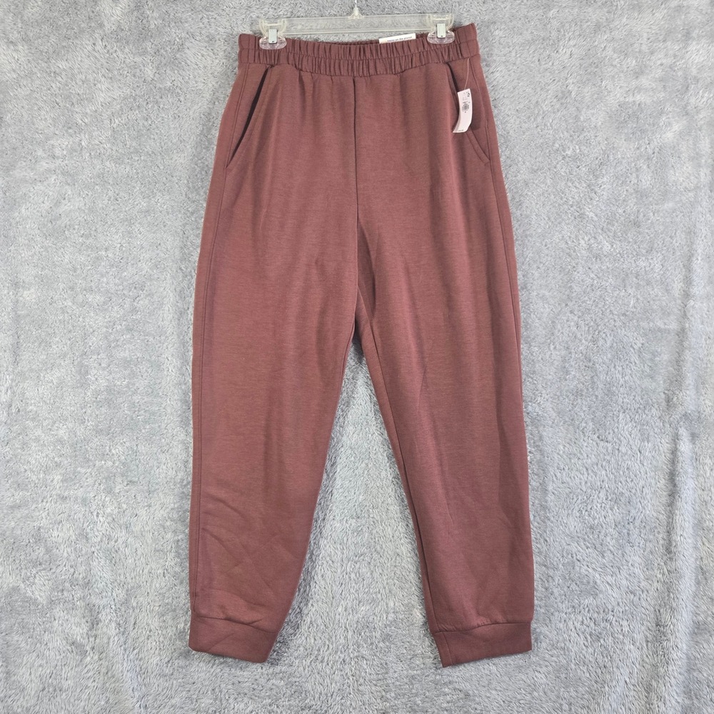 Old Navy Bounce Fleece High-Rise Joggers Mahogany Brown M 766362-10-1